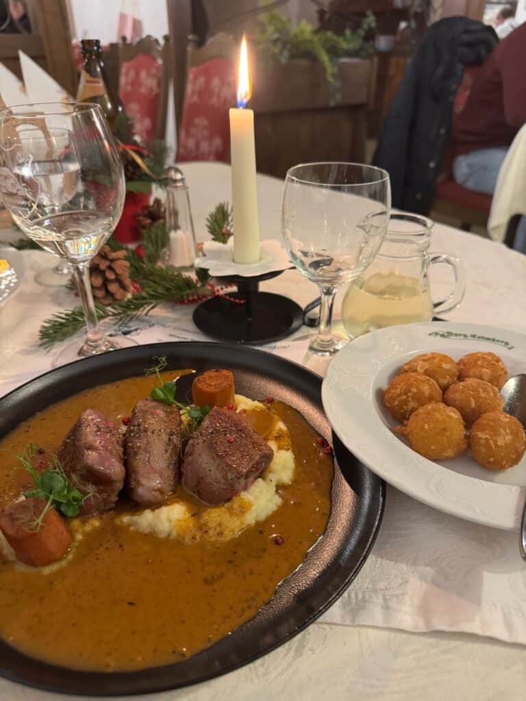 Kori's delicious Bavarian meal