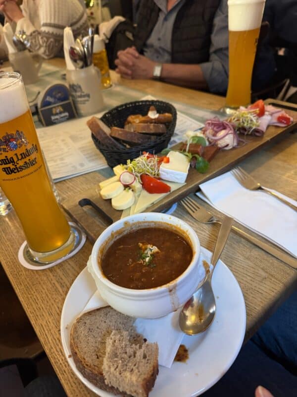 Kori's delicious Bavarian meal